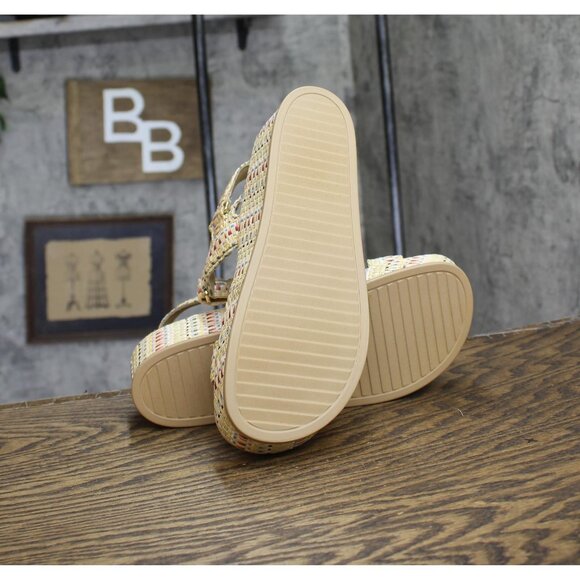 Anne Klein Womens Verse Platform Sandal VERS02F9 Brown Multi 9M - Picture 5 of 12